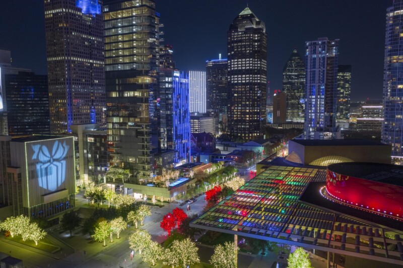 Christmas Lights in the Dallas Arts District